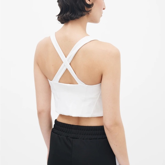 New balance x STAUD White Corset Sport Tank Top - Picture 4 of 7
